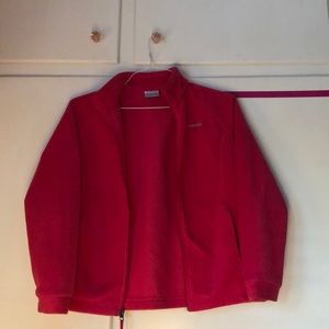 Pink fleece jacket